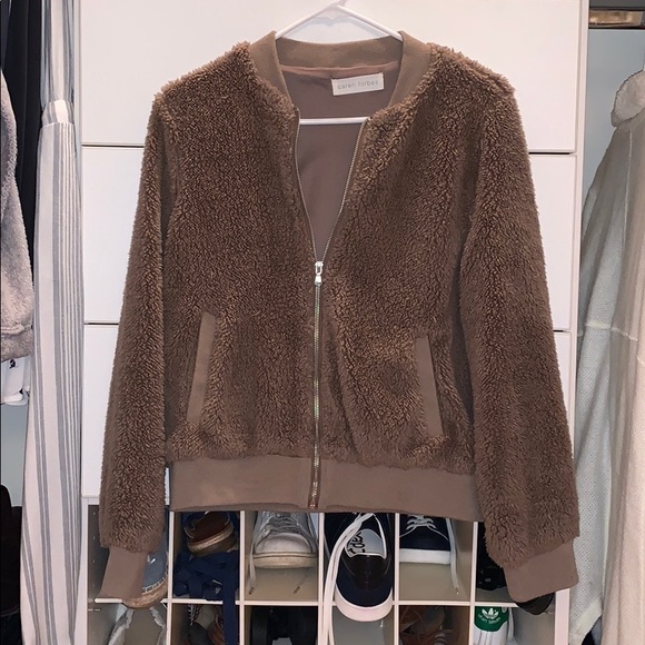 Brown fuzzy jacket !! - Picture 1 of 3